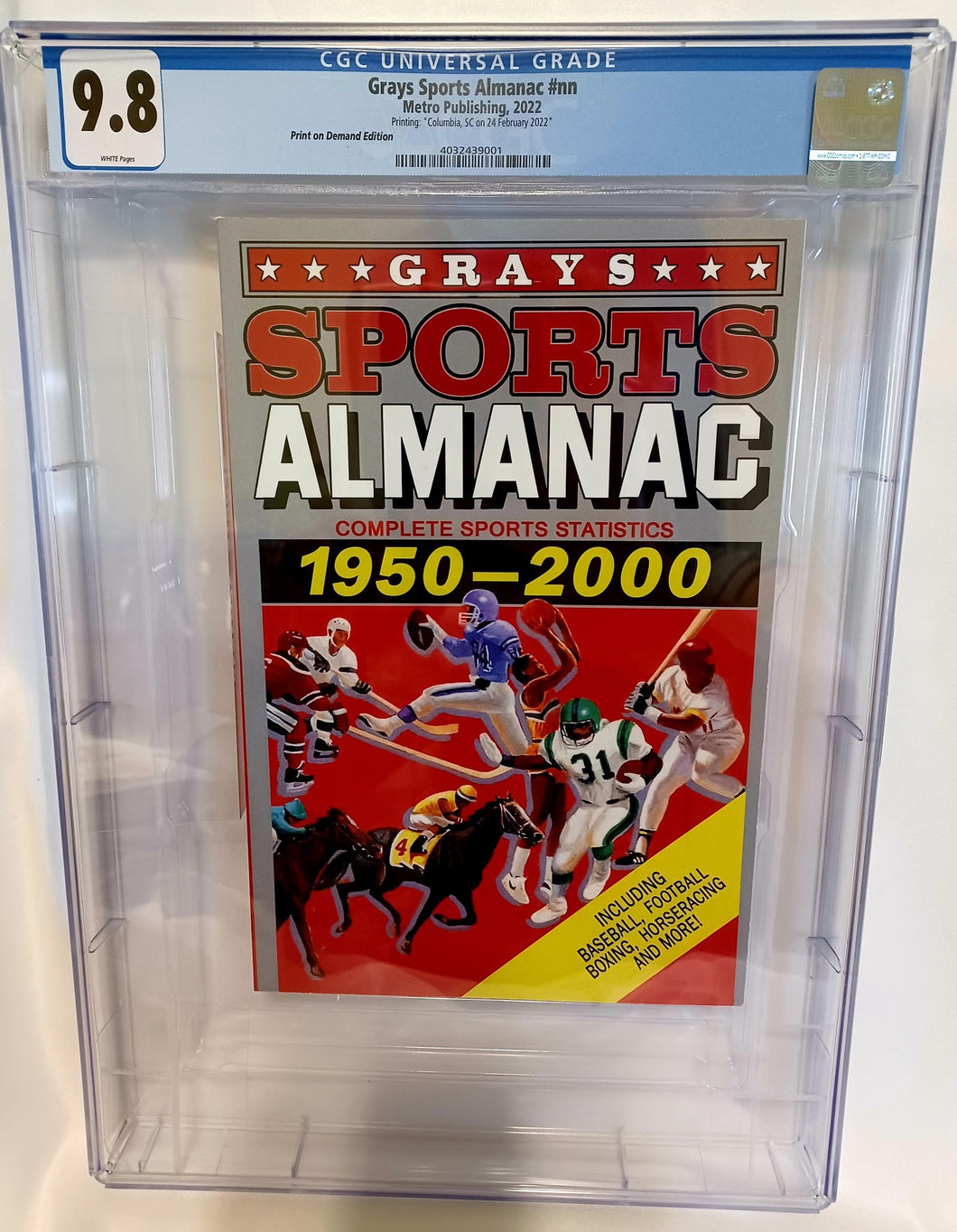 Back to the Future Grays Sports Almanac CGC 9.8 - HIGHEST ON CENSUS!! BTTF