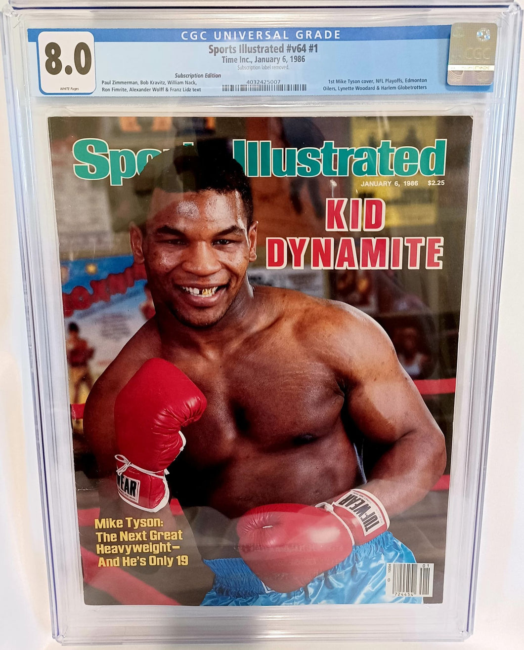 Sports Illustrated January 6, 1986 Magazine CGC 8.0 - Mike Tyson First Cover RC