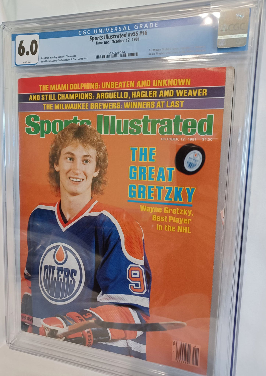 Sports Illustrated Oct 12, 1981 Magazine CGC 6.0 - Wayne Gretzky First Cover Newsstand