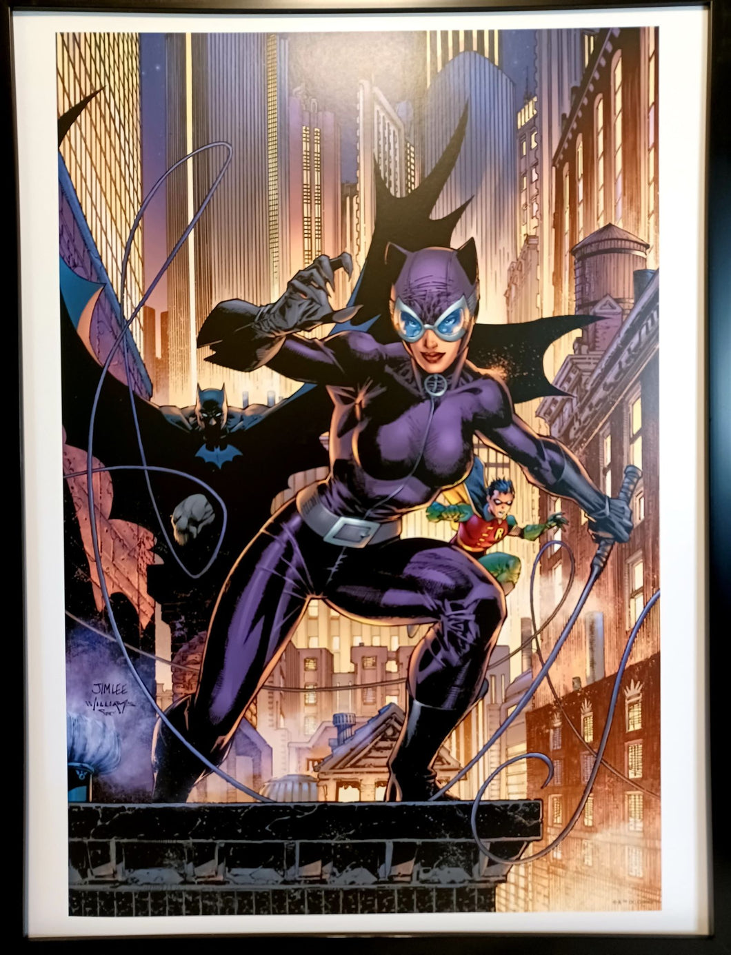 Catwoman and Batman by Jim Lee FRAMED 12x16 Art Print DC Comics Poster