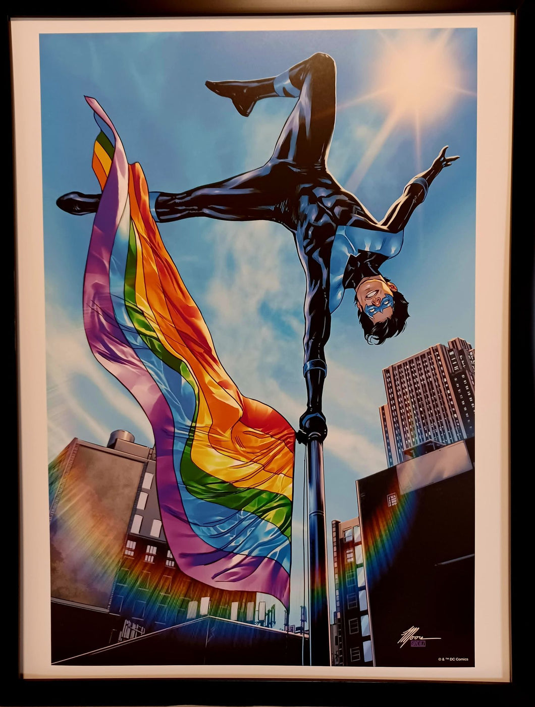 Nightwing by Travis Moore FRAMED 12x16 LGBTQ Art Print DC Gay Pride Comics Poster