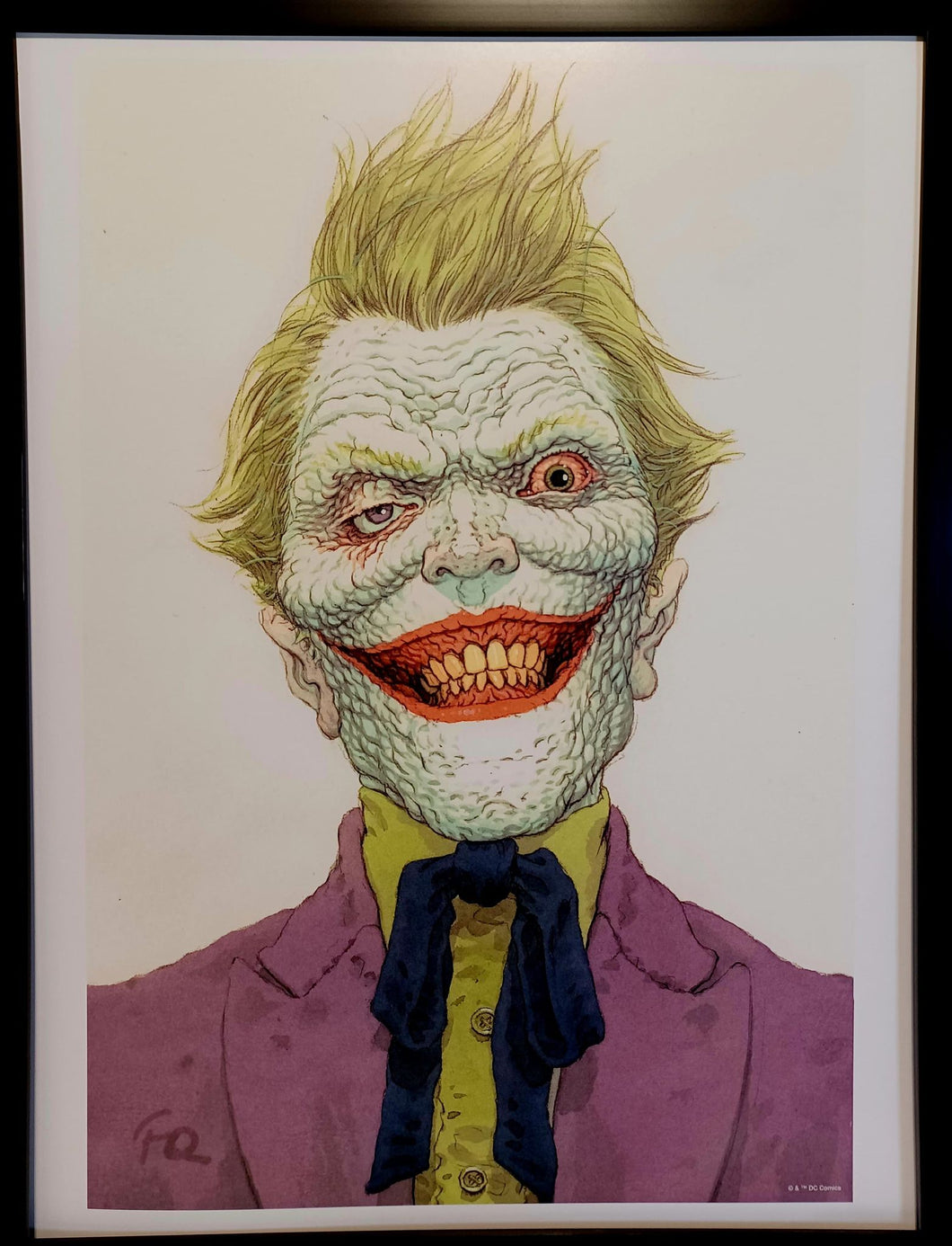 Joker by Frank Quitely FRAMED 12x16 Art Print DC Comics Poster