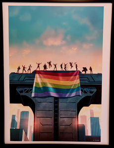 Teen Titans by Stephen Byrne FRAMED 12x16 LGBTQ Art Print DC Gay Pride Comics Poster