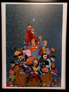 Superman Christmas by Frank Quitely FRAMED 12x16 Art Print DC Comics Poster