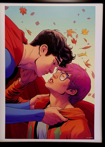 Superman Son of Kal-El by Travis Moore FRAMED 12x16 LGBTQ Art Print DC Gay Pride Comics Poster