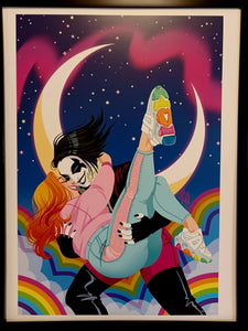 Lobo's daughter Crush by Yoshi Yoshitani FRAMED 12x16 LGBTQ Art Print DC Gay Pride Comics Poster