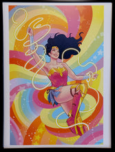 Load image into Gallery viewer, Wonder Woman by Paulina Ganucheau FRAMED 12x16 LGBTQ Art Print DC Gay Pride Comics Poster
