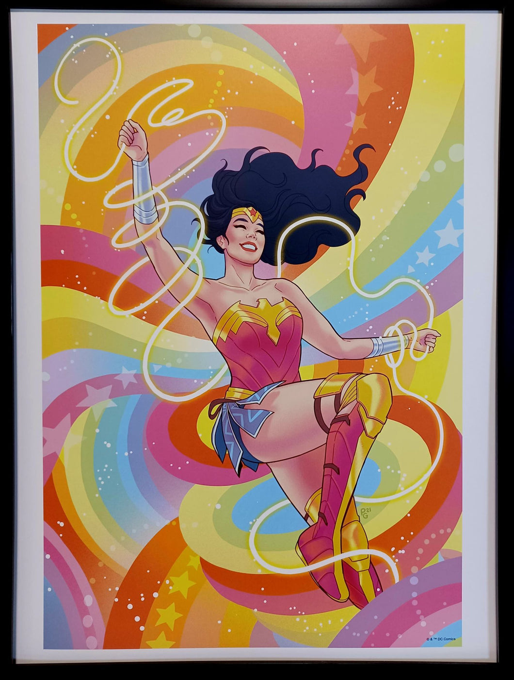 Wonder Woman by Paulina Ganucheau FRAMED 12x16 LGBTQ Art Print DC Gay Pride Comics Poster
