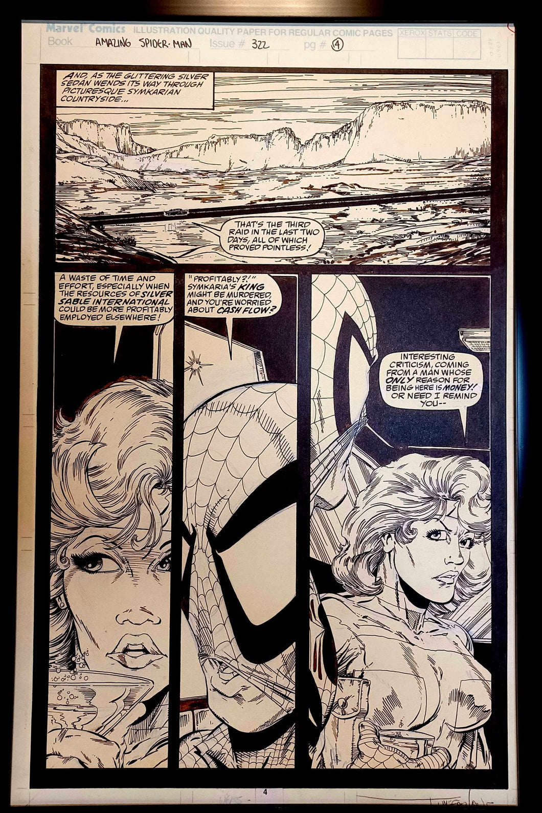 Amazing Spider-Man #322 pg. 4 by Todd McFarlane 11x17 FRAMED Original Art Print Comic Poster