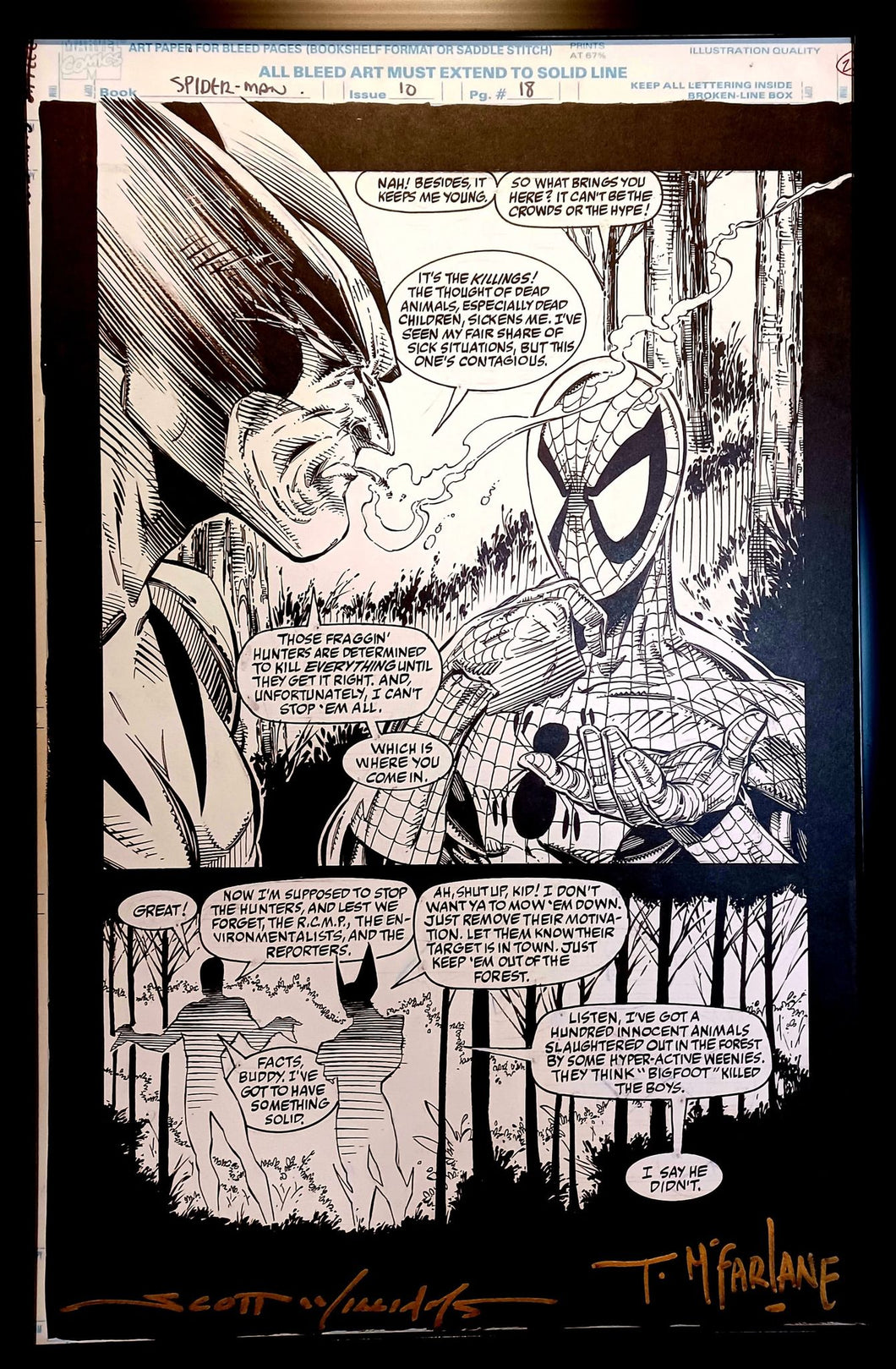 Spider-Man #10 pg. 18 by Todd McFarlane 11x17 FRAMED Original Art Print Comic Poster