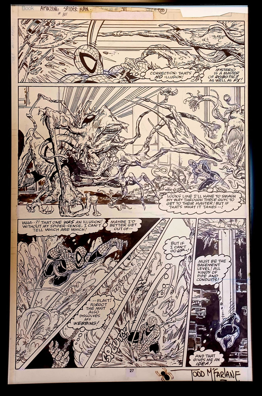 Amazing Spider-Man #311 pg. 20 by Todd McFarlane 11x17 FRAMED Original Art Print Comic Poster