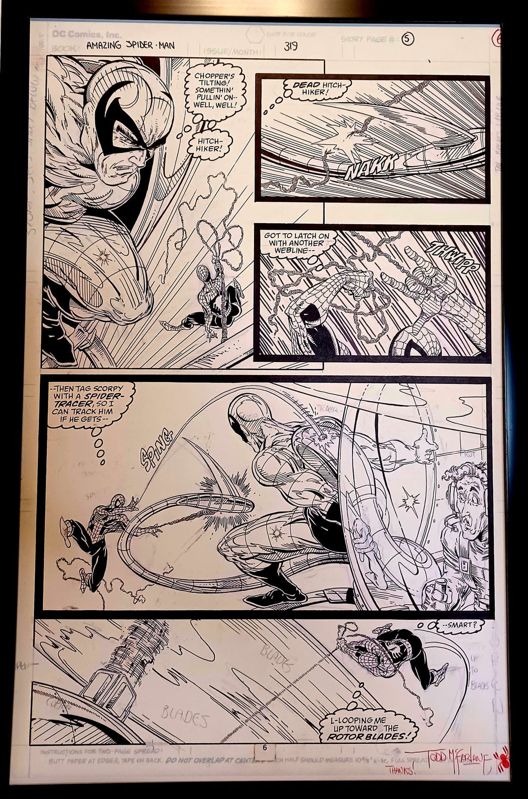 Amazing Spider-Man #319 pg. 5 by Todd McFarlane 11x17 FRAMED Original Art Print Comic Poster