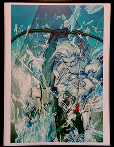Green Arrow vs Killer Frost by James Jean FRAMED 12x16 Art Print DC Comics Poster