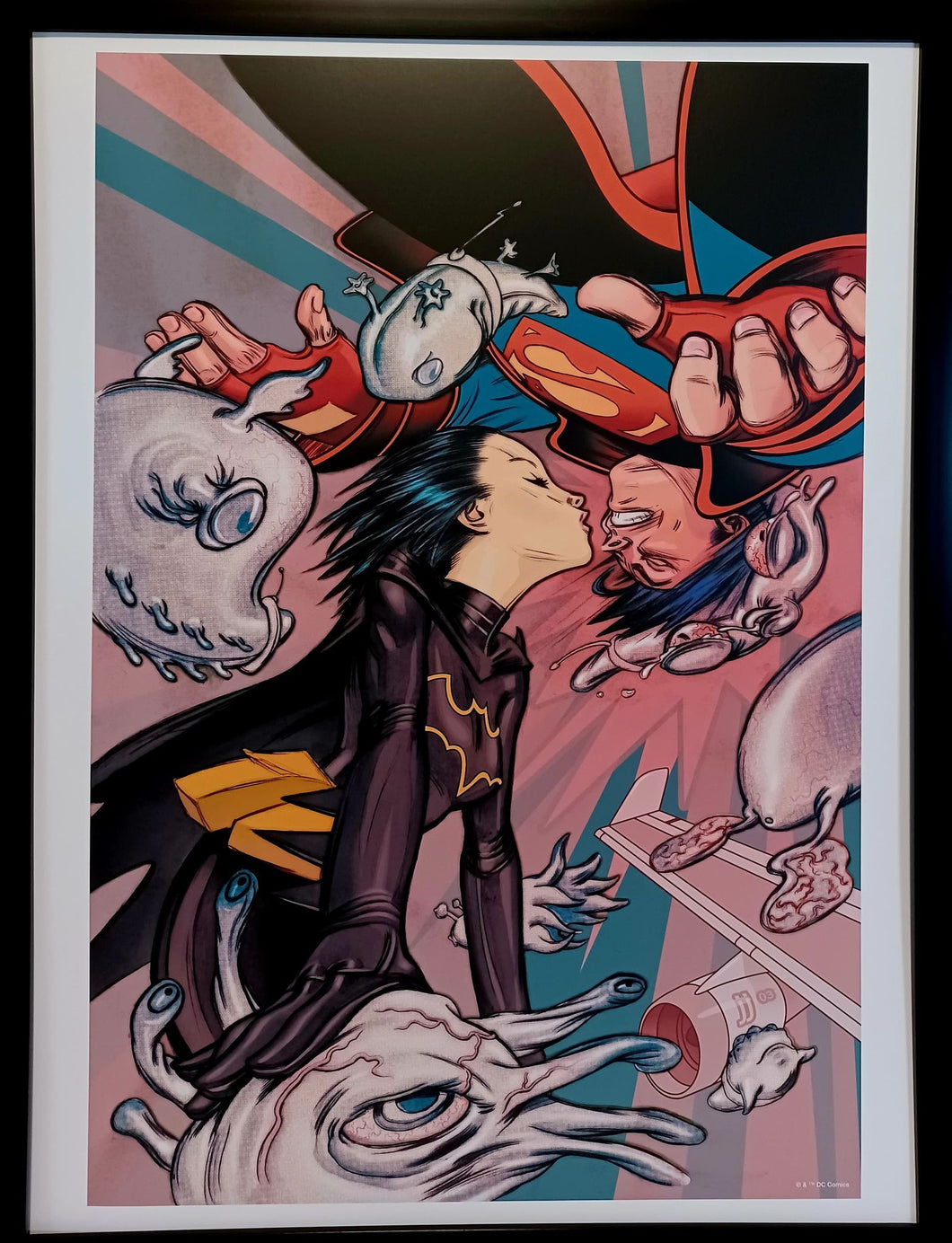 Batgirl & Superman by James Jean FRAMED 12x16 Art Print DC Comics Poster