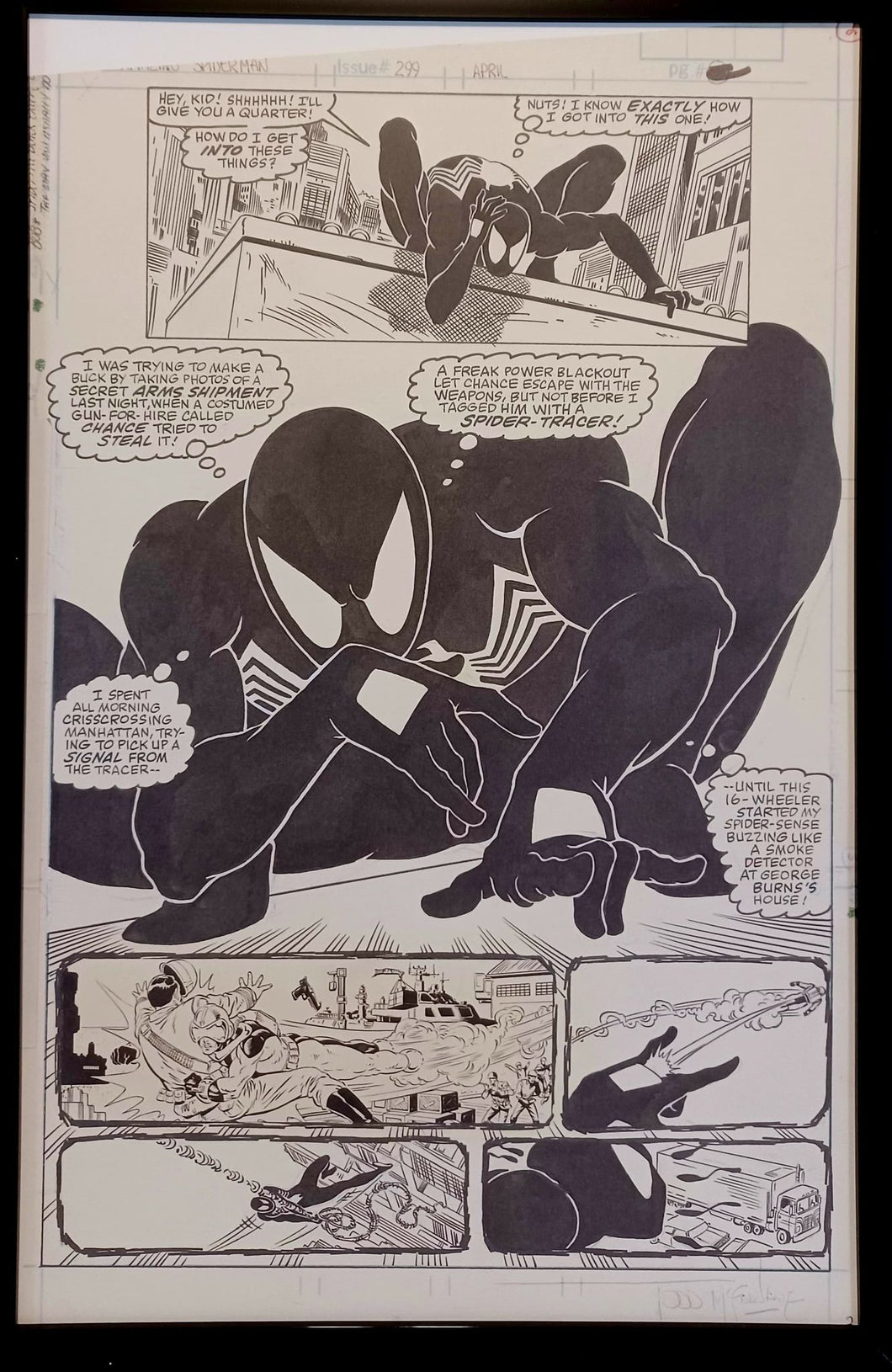 Amazing Spider-Man #299 pg. 2 by Todd McFarlane 11x17 FRAMED Original Art Print Comic Poster