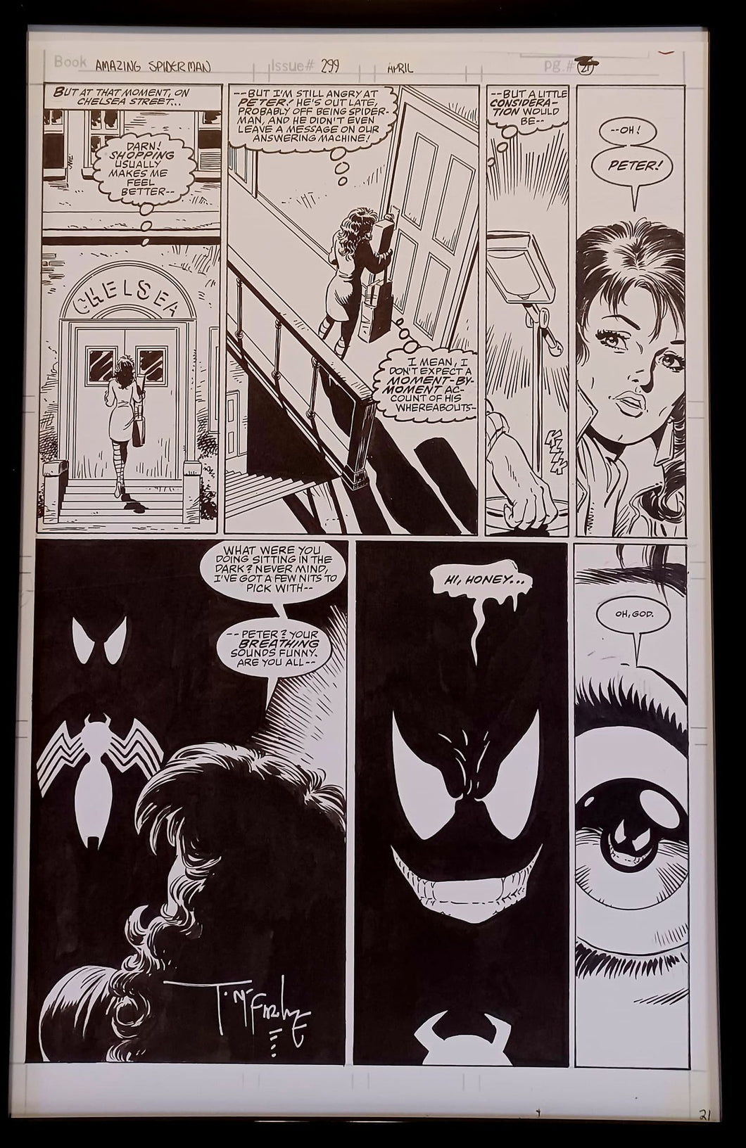 Amazing Spider-Man #299 pg. 21 by Todd McFarlane 11x17 FRAMED Original Art Print Comic Poster