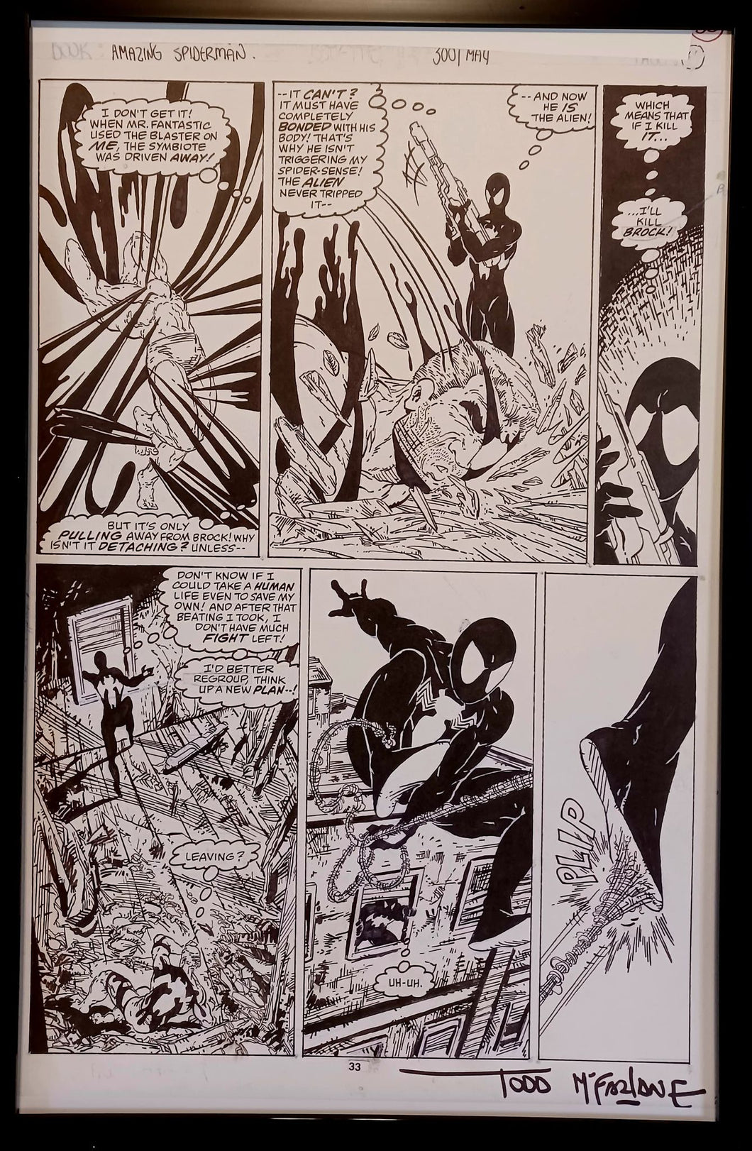 Amazing Spider-Man #300 pg. 29 by Todd McFarlane 11x17 FRAMED Original Art Print Comic Poster