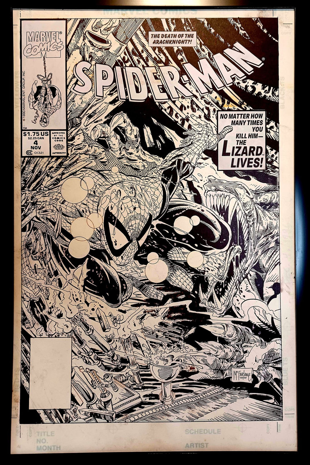 Spider-Man #4 by Todd McFarlane 11x17 FRAMED Original Art Print Comic Poster