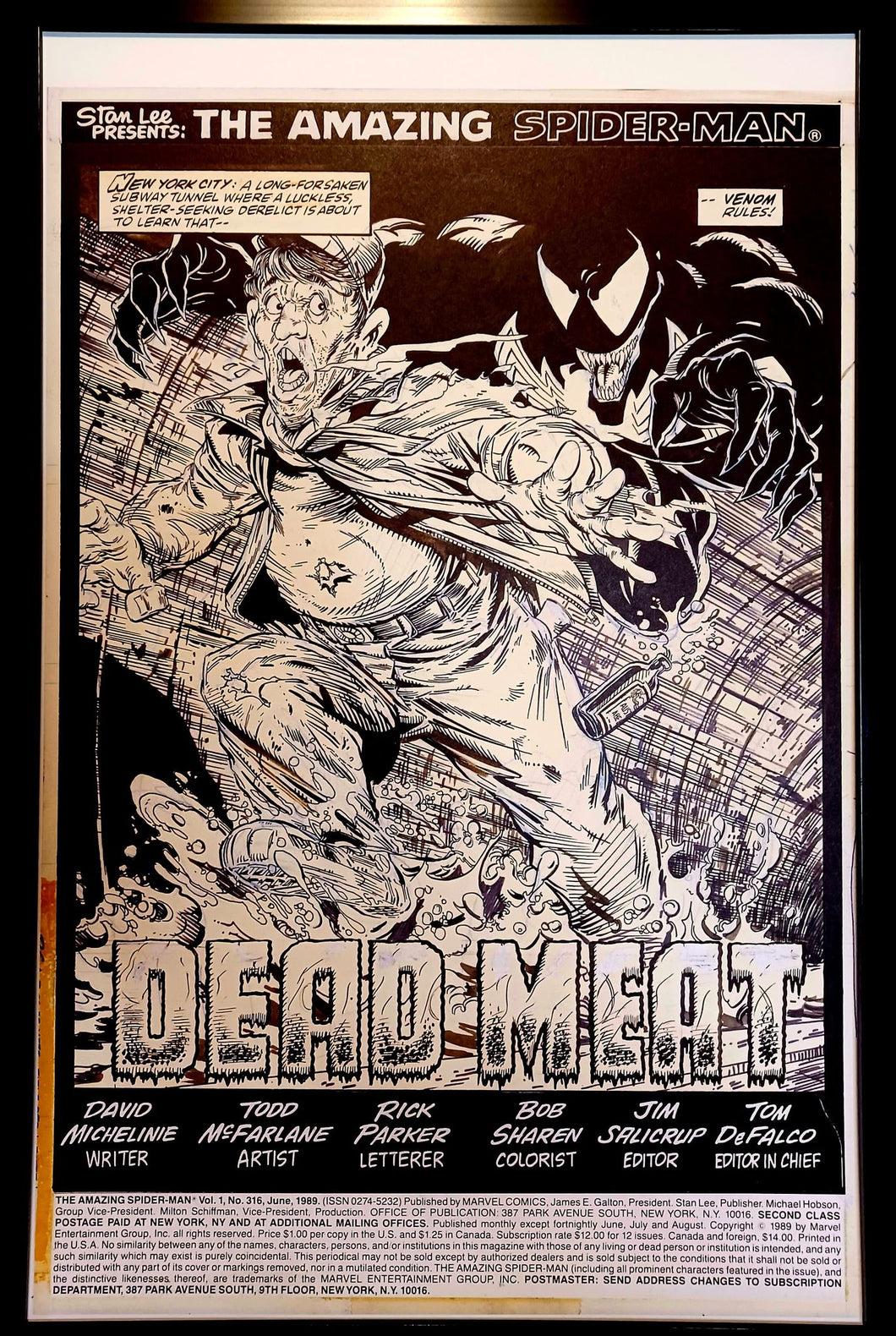 Amazing Spider-Man #316 pg. 1 by Todd McFarlane 11x17 FRAMED Original Art Print Comic Poster