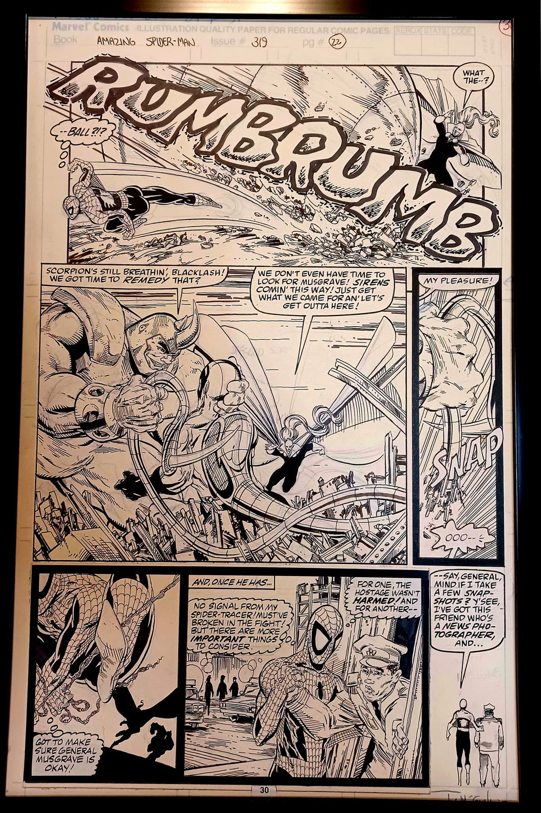 Amazing Spider-Man #319 pg. 22 by Todd McFarlane 11x17 FRAMED Original Art Print Comic Poster