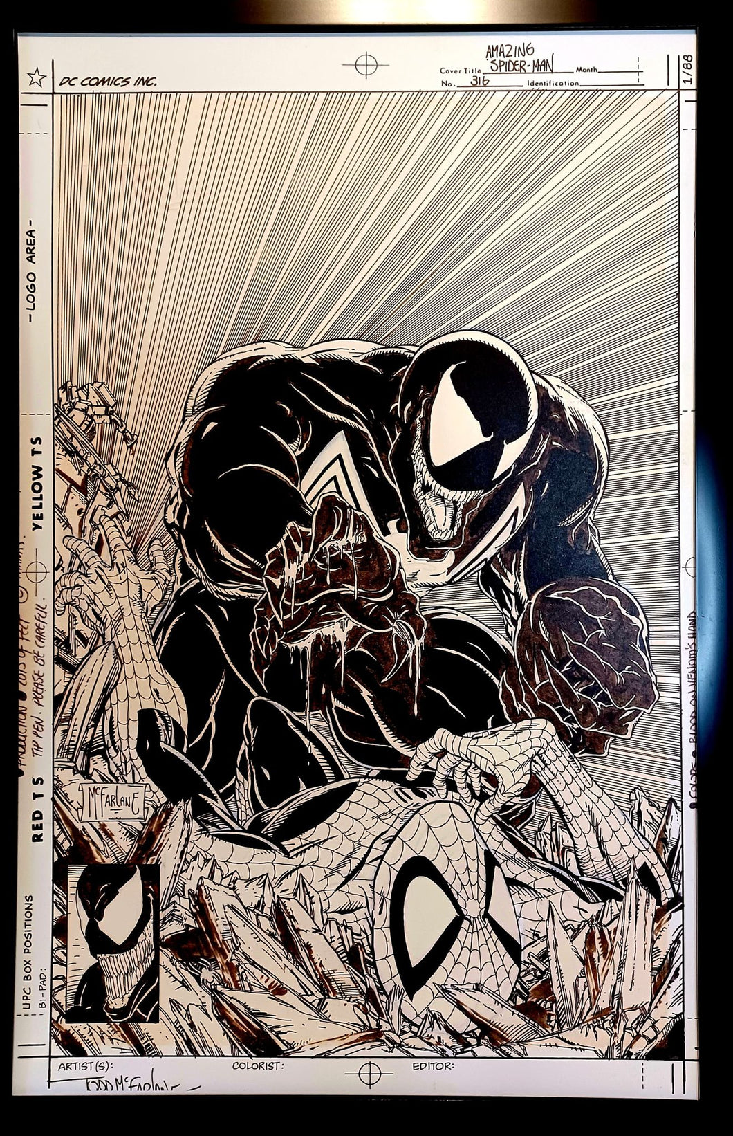 Amazing Spider-Man #316 by Todd McFarlane 11x17 FRAMED Original Art Print Comic Poster