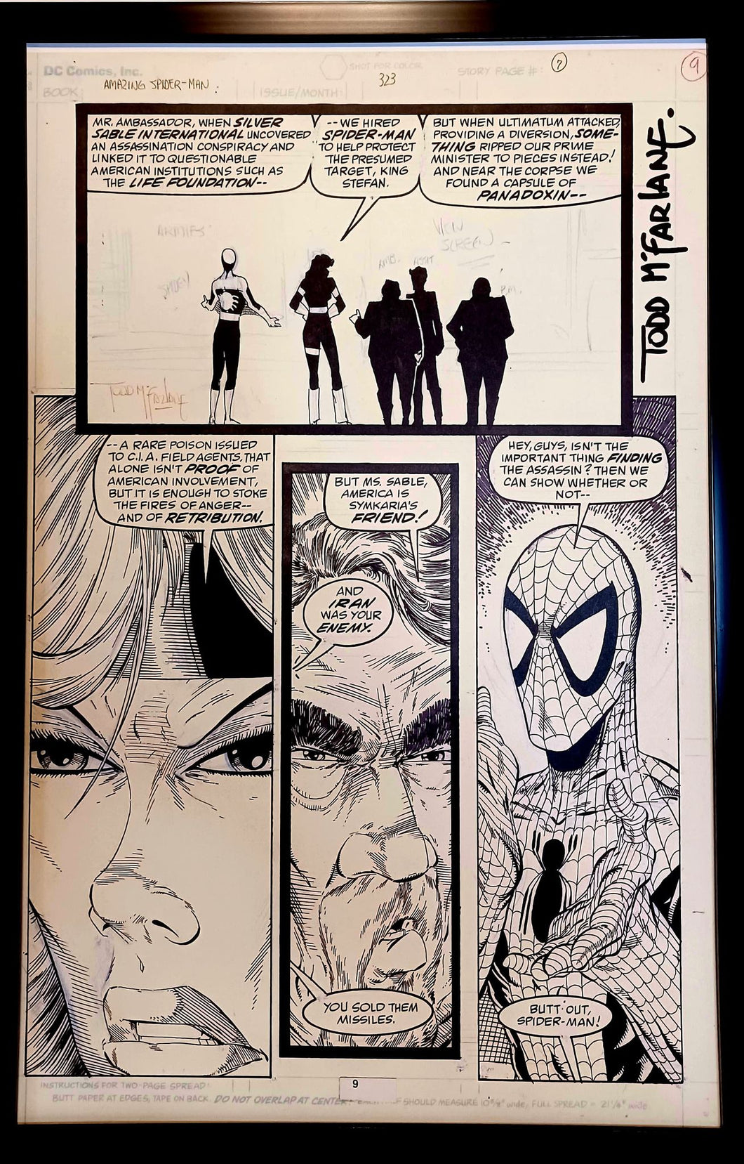 Amazing Spider-Man #323 pg. 7 by Todd McFarlane 11x17 FRAMED Original Art Print Comic Poster