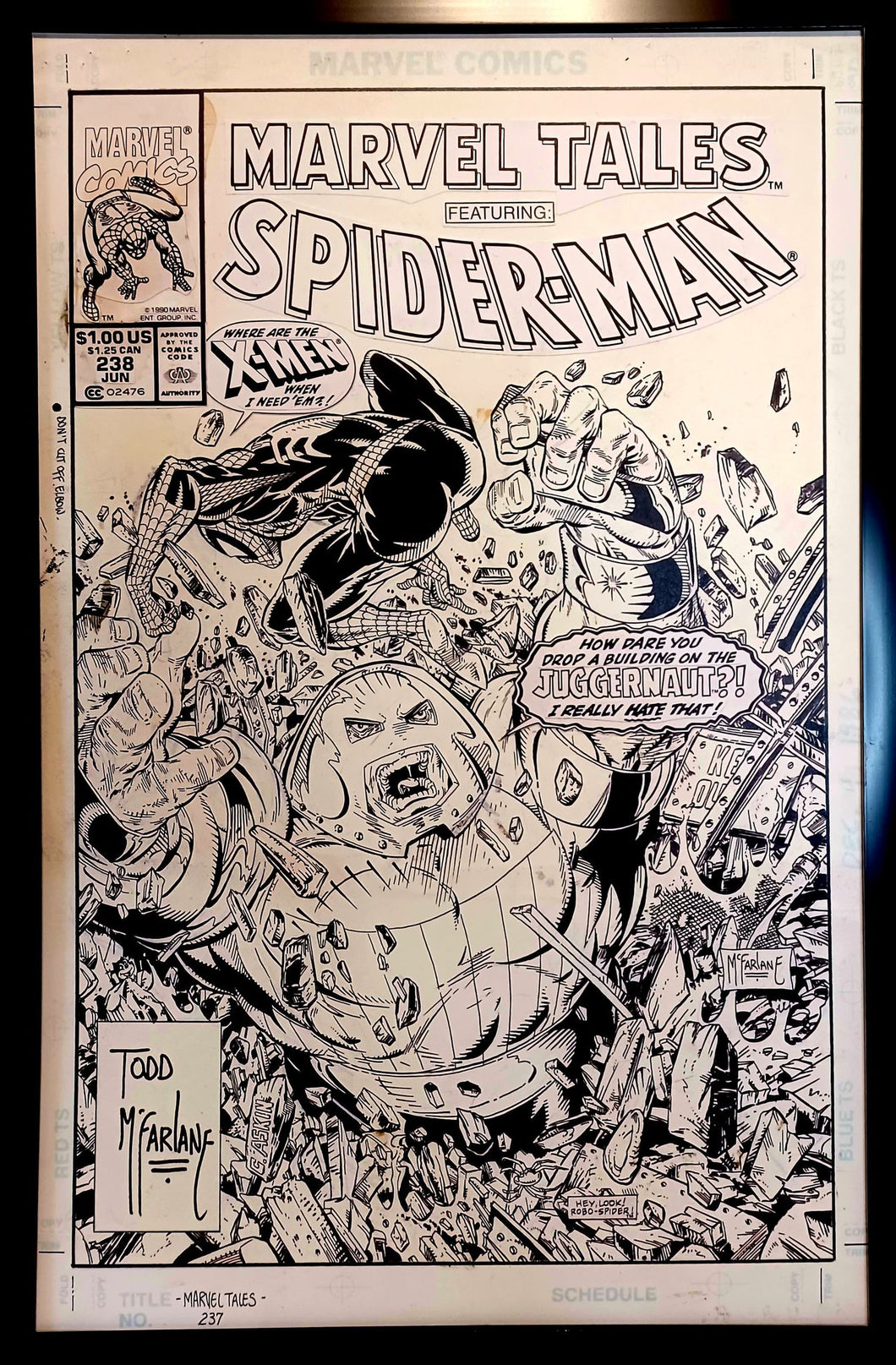 Marvel Tales #238 by Todd McFarlane 11x17 FRAMED Original Art Print Comic Poster