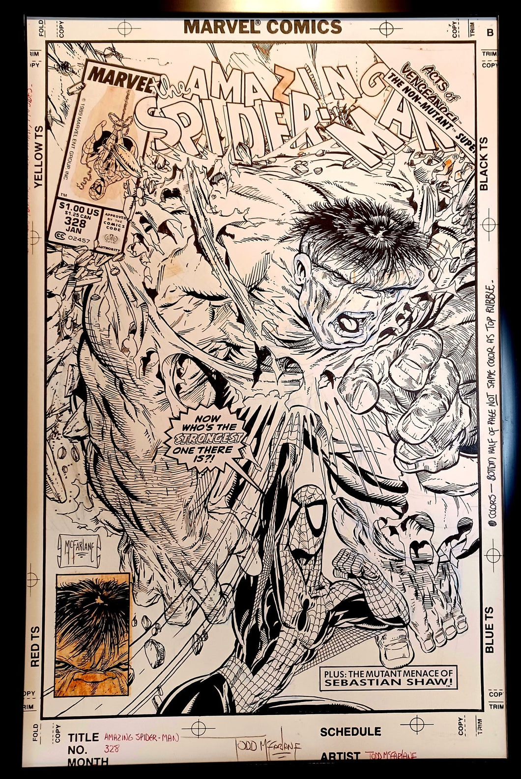 Amazing Spider-Man #328 by Todd McFarlane 11x17 FRAMED Original Art Print Comic Poster