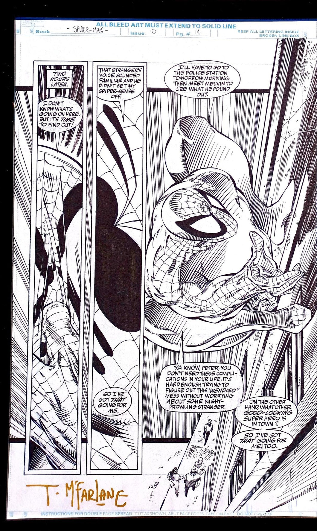 Spider-Man #10 pg. 14 by Todd McFarlane 11x17 FRAMED Original Art Print Comic Poster