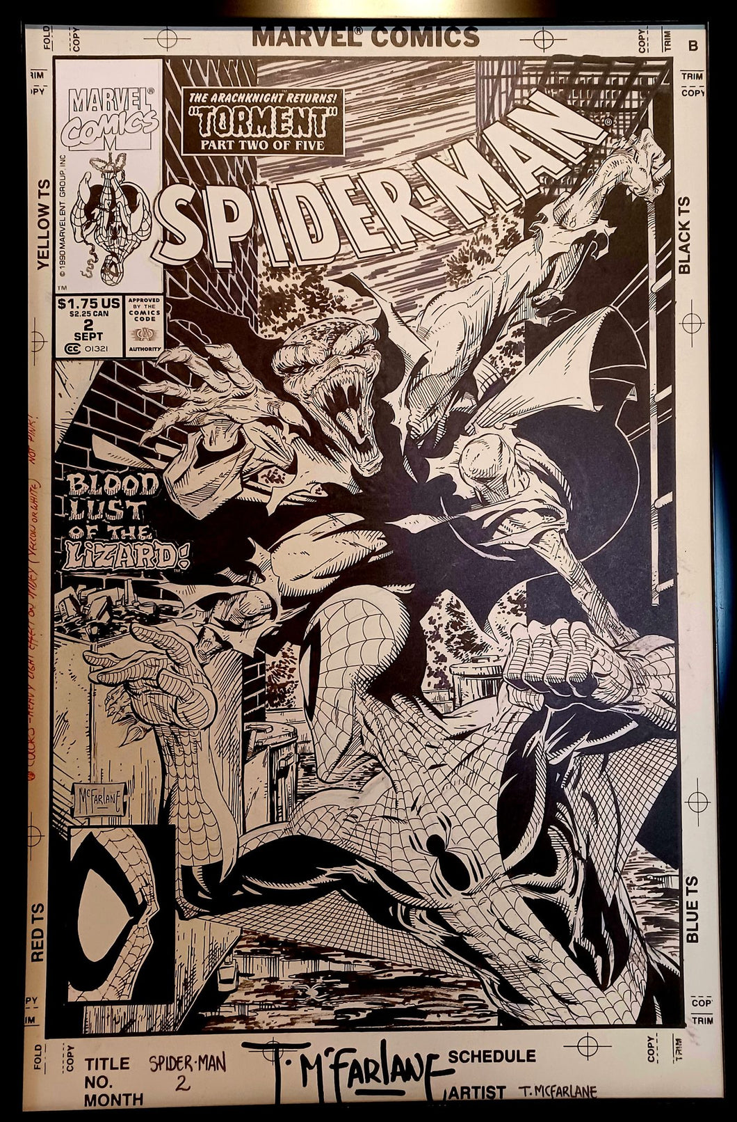 Spider-Man #2 by Todd McFarlane 11x17 FRAMED Original Art Print Comic Poster