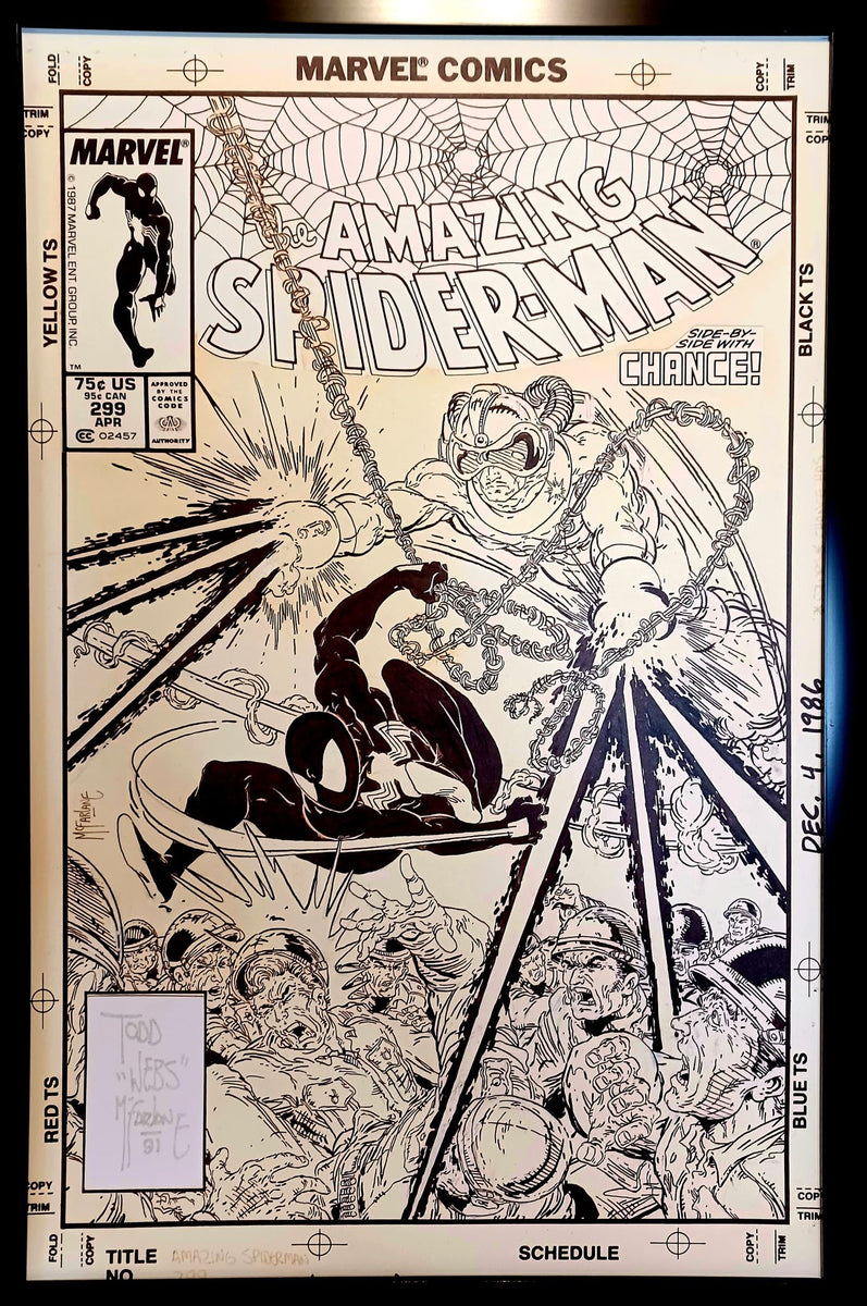 Amazing Spider-Man #299 by Todd McFarlane 11x17 FRAMED Original Art Pr ...