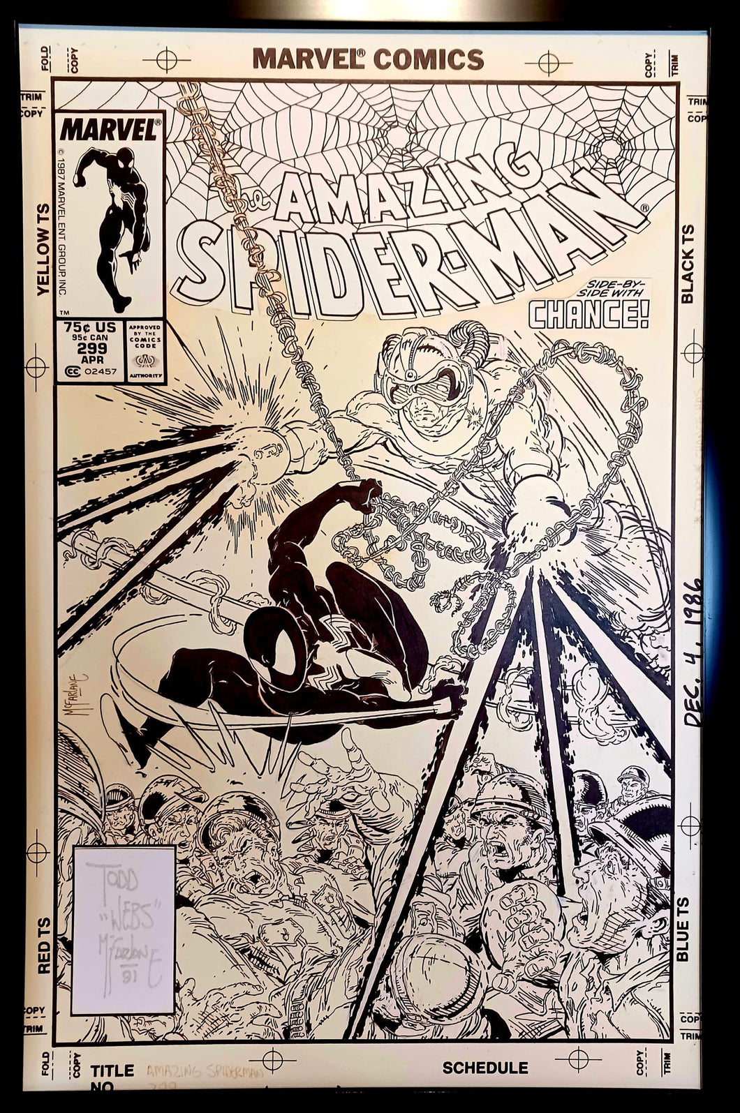 Amazing Spider-Man #299 by Todd McFarlane 11x17 FRAMED Original Art Print Comic Poster