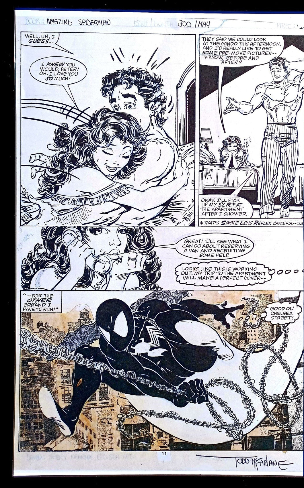 Amazing Spider-Man #300 pg. 8 by Todd McFarlane 11x17 FRAMED Original Art Print Comic Poster