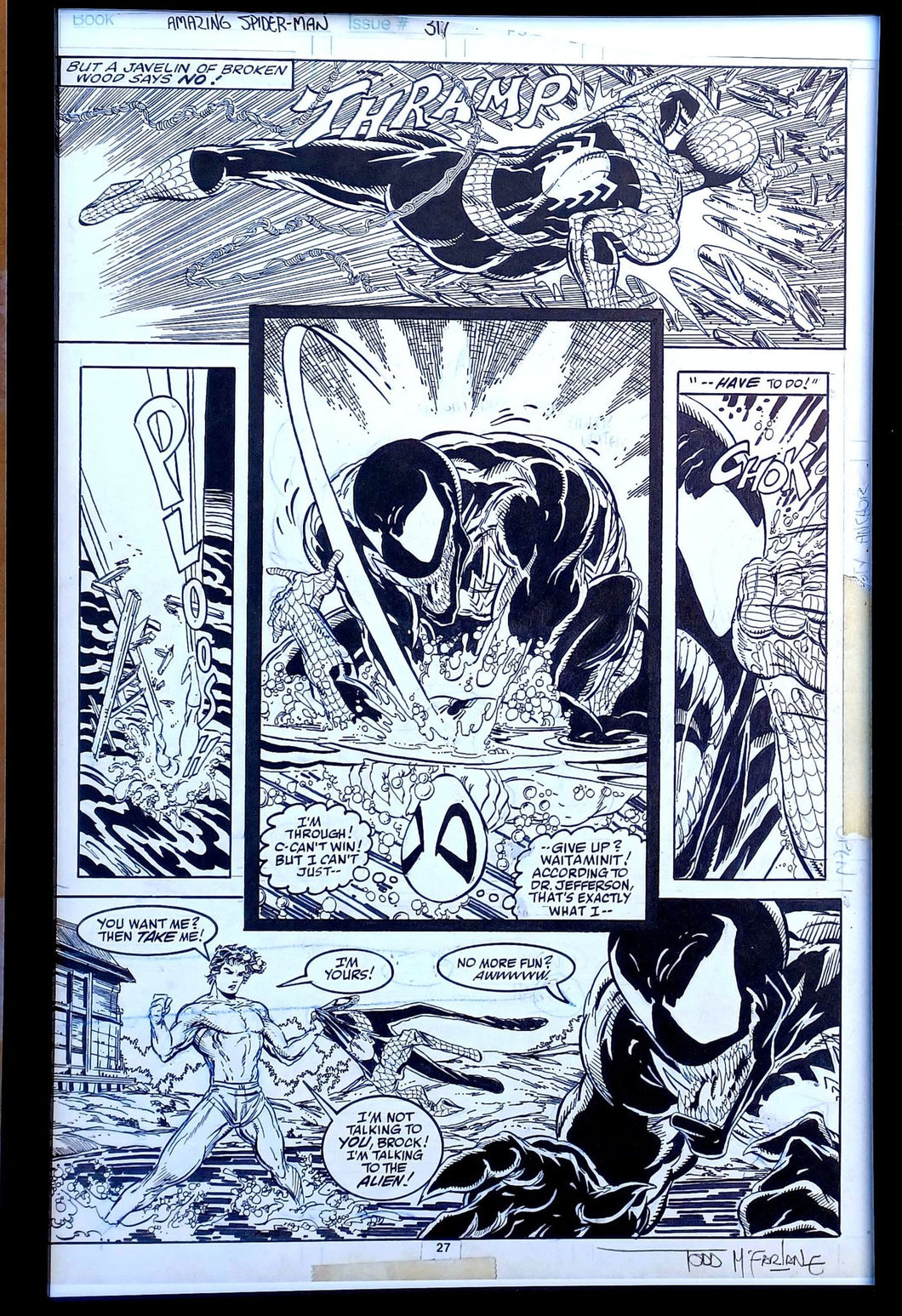 Amazing Spider-Man #317 pg. 20 by Todd McFarlane 11x17 FRAMED Original Art Print Comic Poster