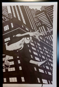 Amazing Spider-Man #600 John Romita Jr 11x17 FRAMED Original Art Poster