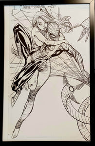 Amazing Spider-Man #700 J. Scott Campbell 11x17 FRAMED Original Art Poster Marvel Comics