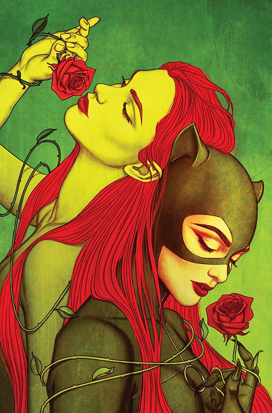 Catwoman & Poison Ivy by Jenny Frison FRAMED 12x16 Art Print DC Comics Poster