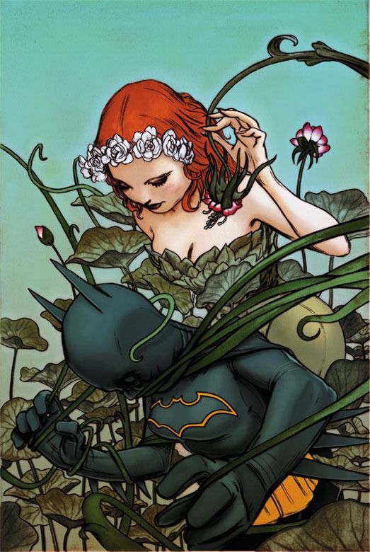 Batgirl vs. Poison Ivy by James Jean FRAMED 12x16 Art Print DC Comics Poster