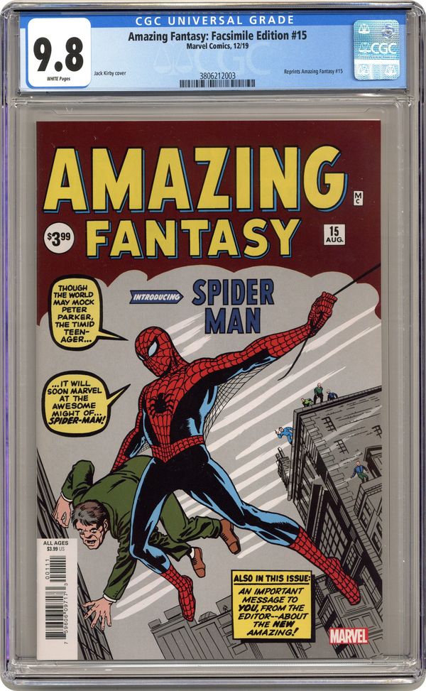 Facsimile #15 Fantasy 【激レア】Amazing CGC Spider-Man 1st - 9.8 CGC Edition Facsimile #15 Fantasy Amazing その他
