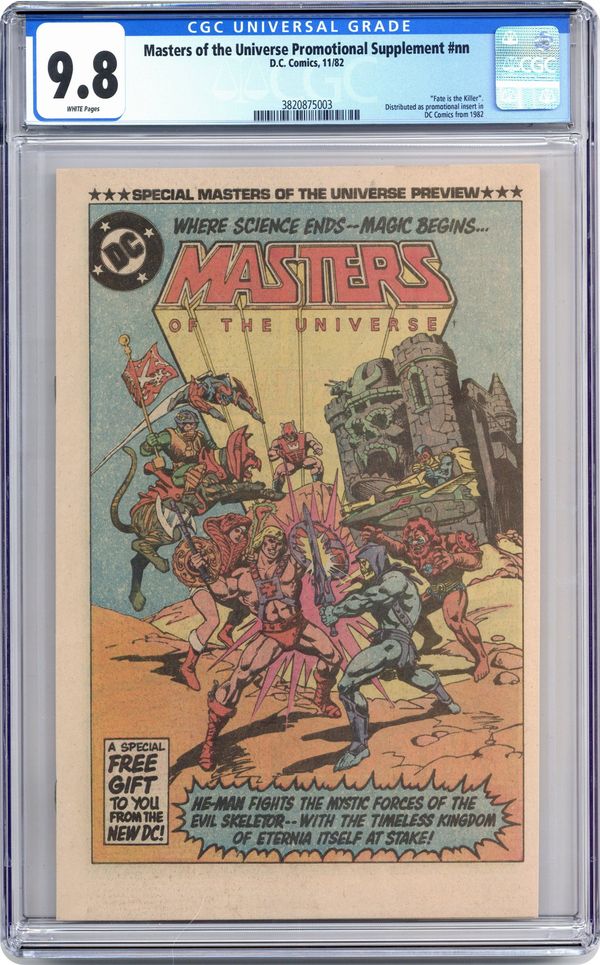 Masters of the Universe Promotional CGC 9.8 (1982, DC Comics) - 2nd He-Man app