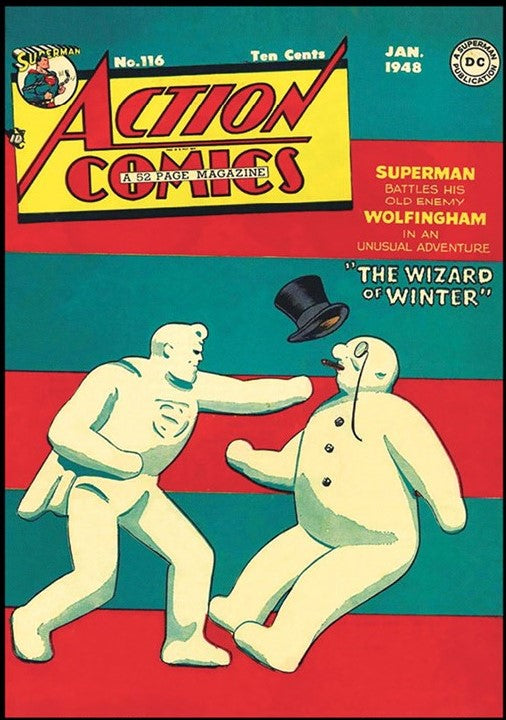 Action Comics #116 Superman 9x12 FRAMED Art Print, Vintage 1948 DC Comics