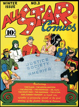 Load image into Gallery viewer, All Star Comics #3 w/ JSA 9x12 FRAMED Art Print, Vintage 1940 DC Comics
