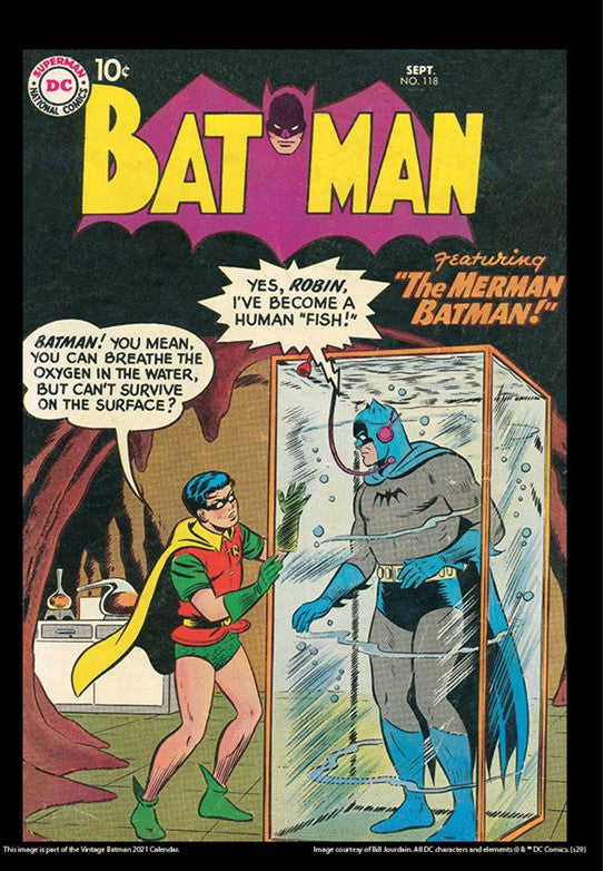 Batman #118 by Curt Swan 9x12 FRAMED Art Print, Vintage 1958 DC Comics