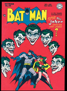 Batman #44 Joker 9x12 FRAMED Art Print, Vintage 1948 DC Comics