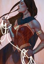 Load image into Gallery viewer, Wonder Woman by Jenny Frison FRAMED 12x16 Art Print DC Comics Poster
