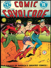 Load image into Gallery viewer, Comic Cavalcade #1 Wonder Woman Flash 9x12 FRAMED Art Print, Vintage 1942 DC
