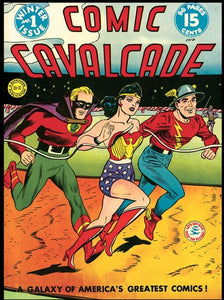 Comic Cavalcade #1 Wonder Woman Flash 9x12 FRAMED Art Print, Vintage 1942 DC