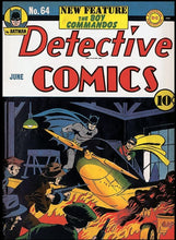 Load image into Gallery viewer, Detective Comics #64 Batman 9x12 FRAMED Art Print, Vintage 1942 DC
