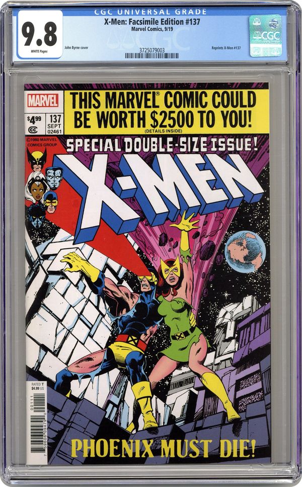 Uncanny X-Men #137 Facsimile Edition CGC 9.8 - Death Jean Grey (Marvel Comics)