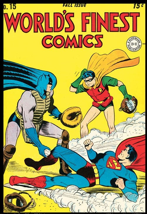 World's Finest Comics #15 Batman 9x12 FRAMED Art Print, Vintage 1944 DC